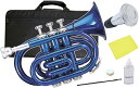 Kaerntner ケルントナー KTR-33P BLUE ポケットトランペット メタリック ブルー ミニトランペット KTR33P BL セット D 北海道不...