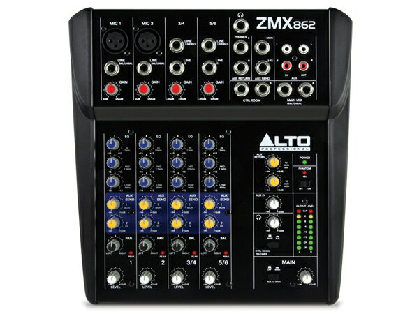 ALTO　Professional　(　アルト　)　ZMX862　◆　6ch　コンパクトミキサー　［　送料無料　］［ZEPHYR　ZMX　Series　］