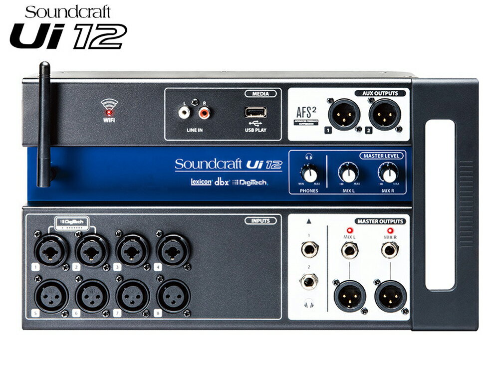 SOUND CRAFT ( サウンドクラフト ) Ui12 ◆ リモートコントロール・デジタル・ミキサー【Ui-12】 ［Ui Series ］