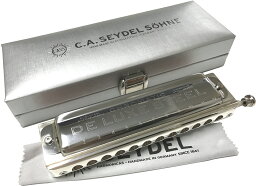 Seydel ( サイドル ) De Luxe STEEL クロマチックハーモニカ ステンレスリード 12穴 オレンジ 樹脂ボディ デラックス スチール ドイツ製 54480C　北海道 沖縄 離島不可