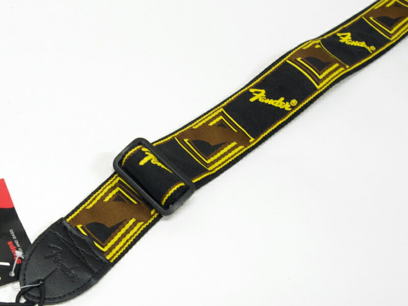 Fender ( フェンダー ) Monogrammed Strap Black/Yellow/Brown【ストラップ 】 ギター ベース