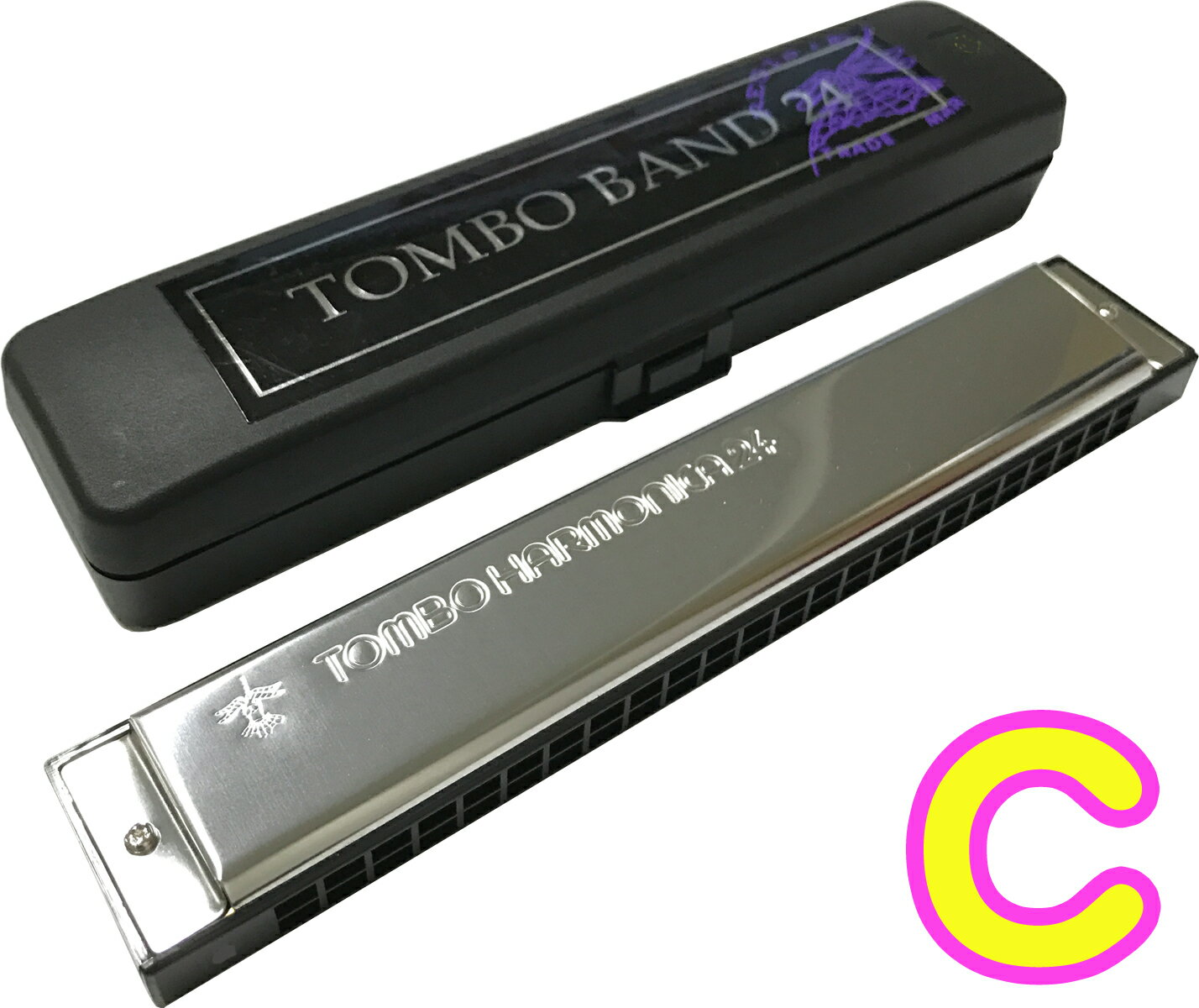 TOMBO ( トンボ ) 3124 C調 複音ハーモニカ 24穴 トンボバンド24 No.3124 TOMBO BAND Tremoro Tune Harmonica 樹脂ボディ トレモロ 楽..