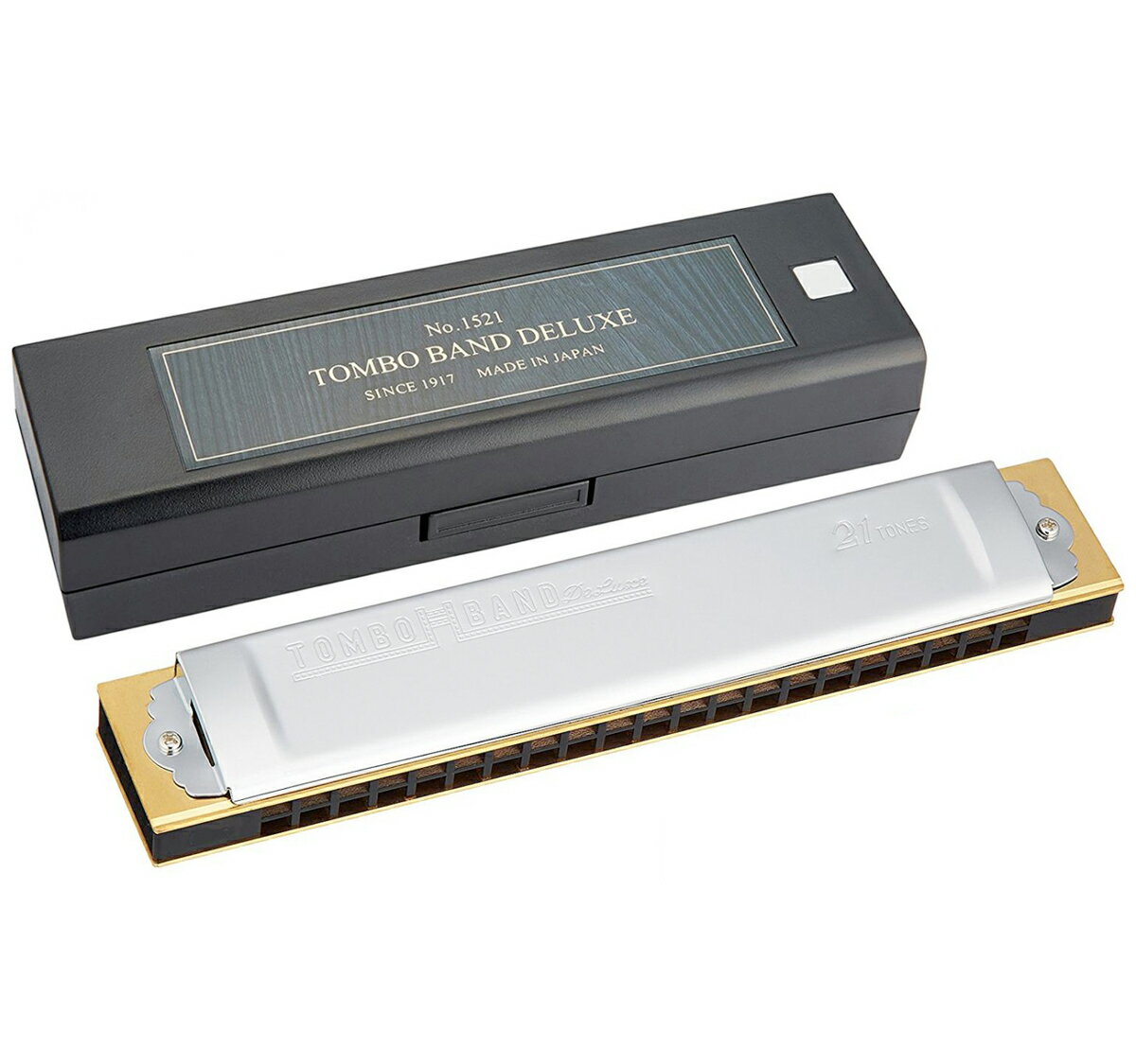 TOMBO ( トンボ ) 1521 D#m 特製 トンボバンド 複音ハーモニカ 21穴 No.1521 日本製 トレモロ 木製ボディ Tremoro Harm...