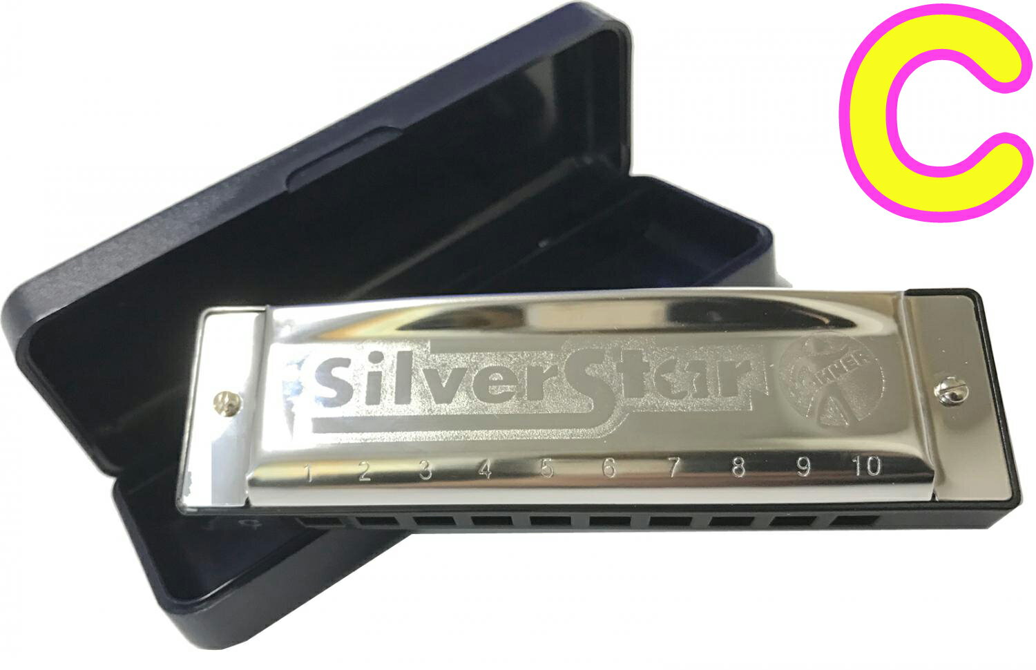 【箱なし アウトレット】【メール便出荷品】 HOHNER ( ホーナー ) シルバースター 504/20 C調 Silver Star 10穴 ブルースハープ テンホールズ ハーモニカ 樹脂ボディ blues harmonica　北海道 沖縄 離島不可