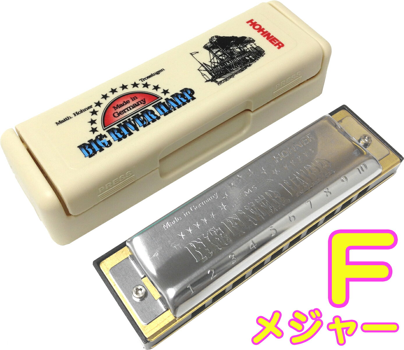 HOHNER ( ホーナー ) Big River Harp F調 MS 590/20 10穴 ビッグリバーハープ ブルースハープ型 10Holes blues harmonica　北海道 沖縄 離島不可