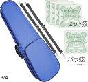 CarloGiordano ( カルロジョルダーノ ) TRC-100C ブルー 分数 3/4 バイオリン ケース リュック セミハードケース violin case MBL 0.26ボール 北海道 沖縄 離島不可