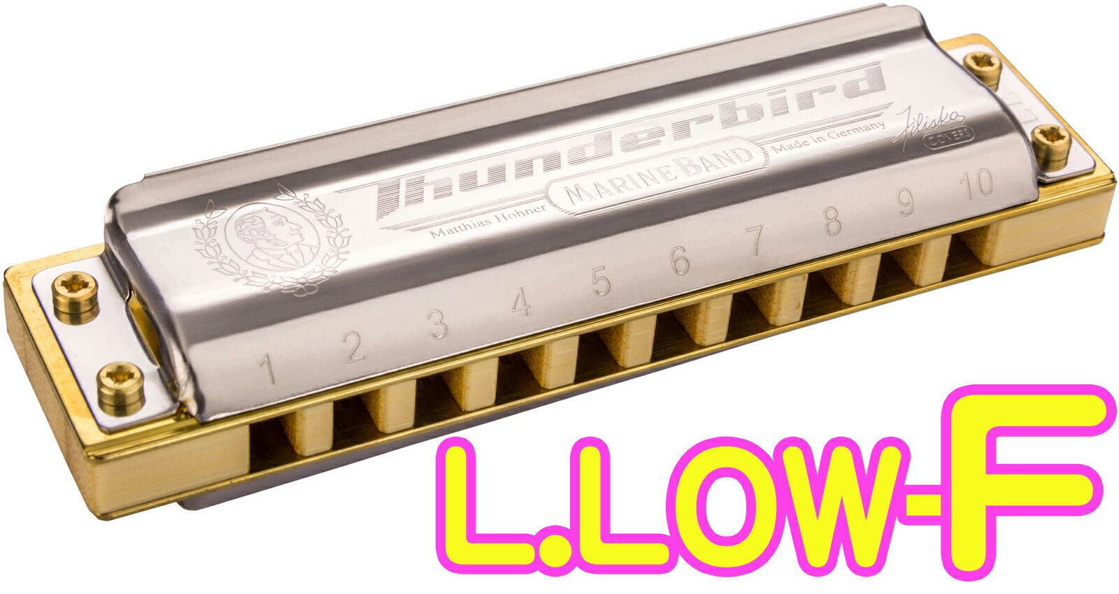 HOHNER ( ホーナー ) L.LOW-F　Marine Band Thunderbird ブルースハーモニカ 10穴 マリンバンド サンダーバード ハーモニカ ロー LowLow-F LLF　北海道 沖縄 離島不可