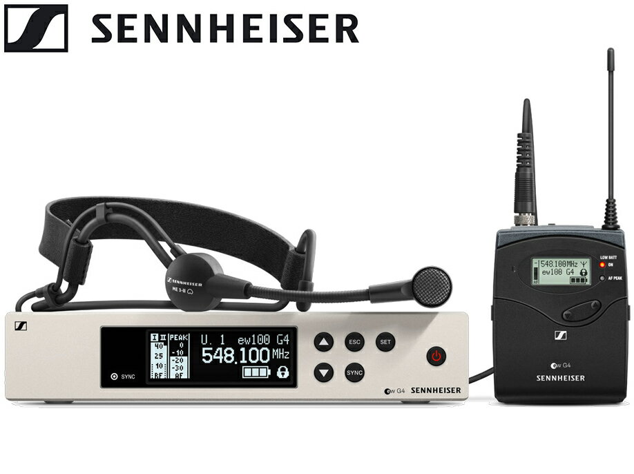 SENNHEISER ( ゼンハイザー ) EW 100 G4-ME3-JB ◆ ワイヤレスマイクシステム ヘッドセットマイク（ME-3-II）付属 【EW100G4-ME3-JB】【5月10日時点 在庫あり 】 ［ ワイヤレスシステム ］