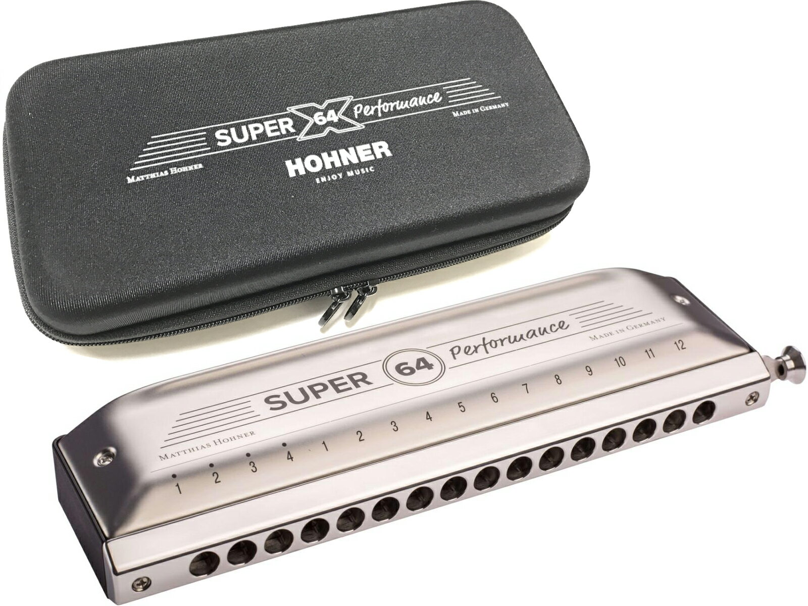 HOHNER ( ホーナー ) NEW SUPER 64 7582/64 クロマチックハーモニカ スライド式 16穴 樹脂ボディ Super-64 ハーモニカ　北海道 沖縄 離島不可