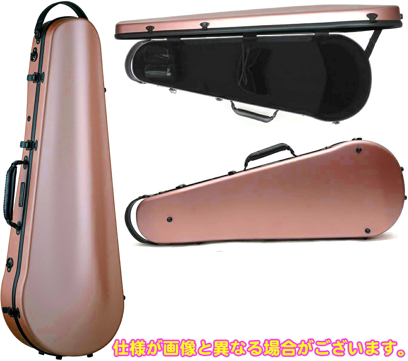 ワタナベ楽器 楽天SHOPのCarbon Mac カーボンマック CFA-2S サテン S- PKG ビオラ ハードケース ピンクゴールド リュック ケース pink gold viola hard cases　北海道 沖縄 離島 同梱 代引不可｜アングル2