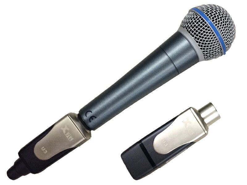 SHURE ( シュア ) BETA58A + Xvive XV-U3 ポータブルワイヤレスマイクセット ◆ 内蔵バッテリー駆動で屋外でも使える 簡単ワイヤレスシステム【BETA58A + XVU3】