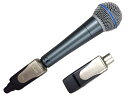 ■ SHURE ( シュア ) BETA58A + Xvive ( エックスバイブ ) XV-U3 ポータブルワイヤレスマイクセット■ バッテリー駆動で屋外でも簡単にワイヤレスマイクがお使い頂くことが出来ます！！ SHUREのマイクロフォン使ってを屋外で路上ライブや野外イベントで使用したい！！ SHUREのワイヤレスマイクはこれまでも有りましたが受信機はコンセントからの電源供給が必要だった為、屋外で使用する事は出来ませんでした。 しかし今回発売されました Xvive ( エックスバイブ ) XV-U3 と組み合わせて頂く事でSHUREのワイヤレスマイクを野外の電源供給が難しい場所でも使用することができる様になりました！！しかもめちゃくちゃ簡単です！！ 十分に充電したXV-U3 の送信機をマイク側に差して、受信機はミキサーやスピーカーなどのマイク入力（XLR端子=キャノン端子）に差し込みます。 BETA58Aはマイク本体にスイッチを搭載していないマイクですが マイクの使用中に XV-U3送信機側のMUTE/POWER OFFボタンを使用する事で簡単に、しかもノイズもほとんどなくマイクのオン/オフの切り替えが可能です。 一度オフにしても再度マイクをオンにした際は2秒程で立ち上がりますのでご利用のシーンでの進行の妨げになるような事は御座いません。 &nbsp; ■セット内容 ・ダイナミックマイク SHURE&nbsp; ( シュア )&nbsp; BETA58A&nbsp;&nbsp; ※スイッチなし プロも使うライブボーカル向けマイクロフォン！ 1本 ・ワイヤレスシステム Xvive (エックスバイブ) XV-U3 内蔵バッテリーで屋外でも簡単にワイヤレス環境を作る事が出来ます 1式 ※ XV-U3 は理想環境時に最大6チャンネルまで同時使用が可能ですがご利用の環境によって外部の電波が干渉し正しく使用出来ないチャンネルが発生する場合がございます。 &nbsp;■ SHURE ( シュア ) BETA58A&nbsp;&nbsp;&nbsp;&nbsp;&nbsp;&nbsp;&nbsp; ［ 商品説明 ］ ◆ ボーカルマイクの最上位モデル/スーパーカーディオイド ◆ 力強くホットなサウンドに加え、伸びやかで、洗練された中高域のレスポンスを獲得。 ◆ 均一なスーパーカーディオイド特性により、他の音源に対する高いセパレーションを確保。 ◆ カートリッジには、大出力と優れたSN比を実現する、ネオジウムマグネットを採用。 &nbsp;［ 仕様 ］ エレメント ◆ ダイナミック 周波数特性 ◆ 50Hz〜16kHz ポーラパターン ◆ スーパーカーディオイド インピーダンス ◆ 150&Omega; 開回路感度 ◆ -51.5dB re 1V/Pa コネクタ ◆ XLR3ピン、オス 極性 ◆ 2hot 長さ ◆ 164mm 最大径 ◆ &phi;51 本体重量 ◆ 278g 付属品 ◆ マイクホルダ、マイクポーチ、3/8&quot;&rarr;5/8&quot;変換ねじ &nbsp;■ Xvive (エックスバイブ) XV-U3 ◆ U3 マイクロフォンデジタルワイヤレスシステム［ 商品説明 ］マイクとミキサーがあれば、U3でお手軽ワイヤレス！&nbsp; これまでの複雑なワイヤレスマイクロフォンシステムからユーザーを解放。 お好みのマイクを手軽にワイヤレス化するオールインワンパッケージです。 会議、文化祭、などの学校行事、集会やお祭り、ライブ、リハーサルスタジオなどマイクを使用する場所がもっと便利になります。 既にあるマイクやお気に入りのマイクに装着する事でワイヤレスマイクとしてお使い頂けるワイヤレスシステムです。簡単セッティング！ 使い方はとても簡単。お好きな有線タイプのダイナミックマイクロフォンに送信機を取り付け。 ミキサーやパワードスピーカーなどに受信機を差し込みます。 それぞれの電源をオンにして、送信機と受信機のチャンネルを合わせるだけ。 これだけの作業でマイクをワイヤレス化することでき、ケーブルの煩わしさから開放されますよ。 &nbsp;［ 仕様 ］ ◆使用周波数帯域 ・2.4GHz ISMワールドワイド ◆同時使用可能チャンネル数 ・6ch ◆最大伝送距離 ・約27m&nbsp; ※実際の伝送距離は、電波の反射・干渉・吸収など環境によって変化します。 ◆駆動時間 ・約5時間（※フル充電時） ◆バッテリー ・リチウムバッテリー内臓（※充電時間:約2時間） ◆レイテンシー ・5ms未満 ◆周波数特性 ・20〜20kHz ◆ダイナミックレンジ ・110dB ◆入力レベルスイッチ ・MICモード 0dB / LINEモード -10dB ◆重さ ・トランスミッター 約90g/ レシーバー 約90g ◆その他 ・ダイナミックマイクで使用可能（※コンデンサーマイク使用不可） ・24bit/48kHz非圧縮デジタル転送 &nbsp;　