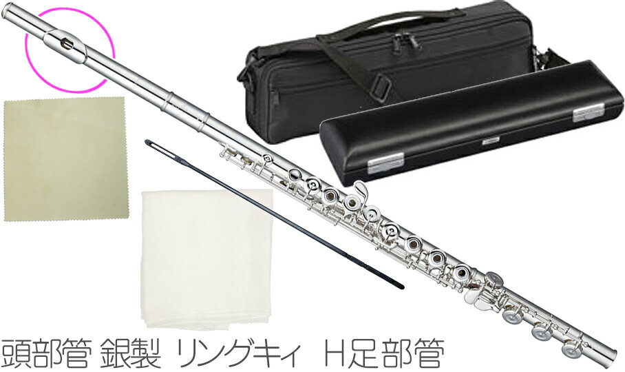 Pearl Flute ( パールフルート ) PF-665RBE H管 リングキィ フルート 頭部管 銀製 ドルチェ Eメカニズム オフセット Dolce PF665RBE flute H足部管 　北海道 沖縄 離島不可