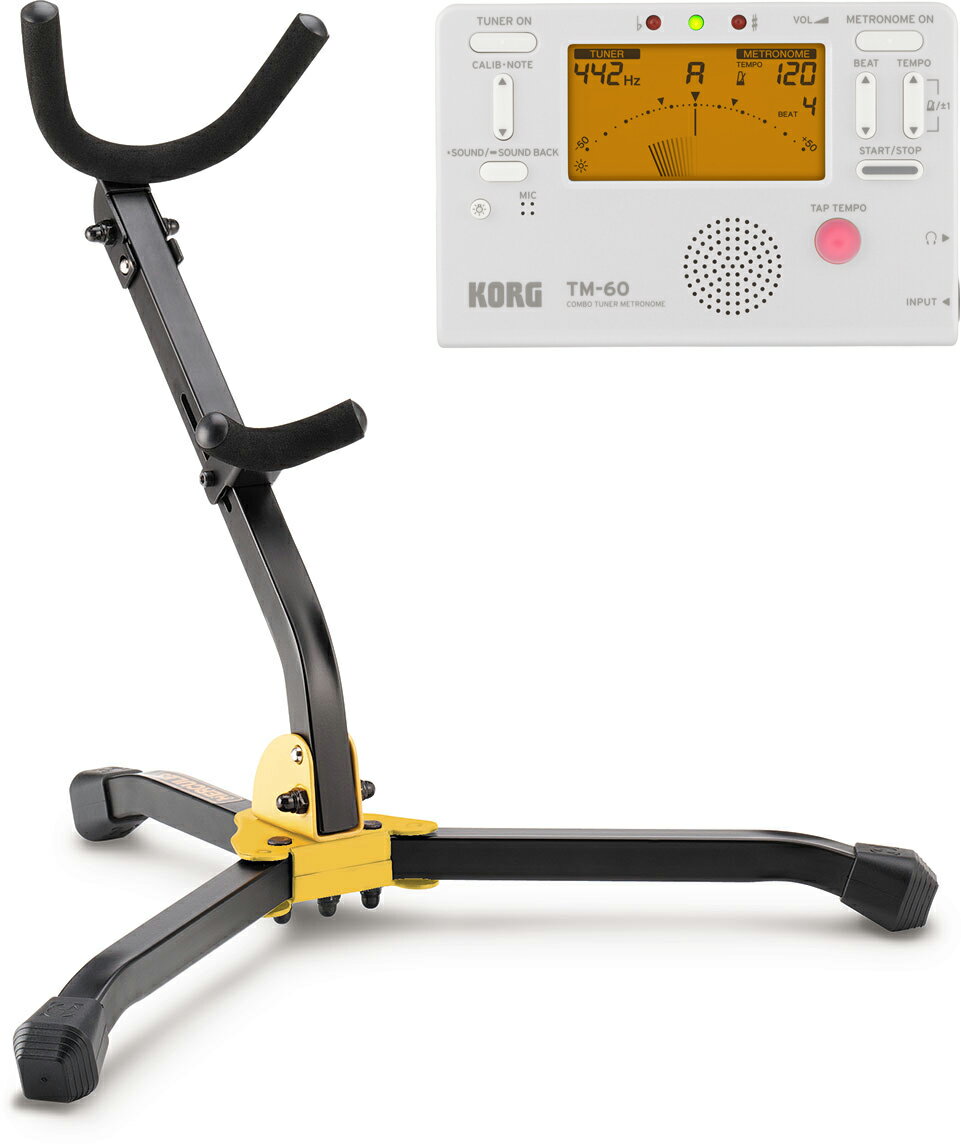 KORG コルグ DS530BB サックス スタンド KORG TM-60 チューナーメトロノーム セット アルトサックス テナーサックス saxophone ...