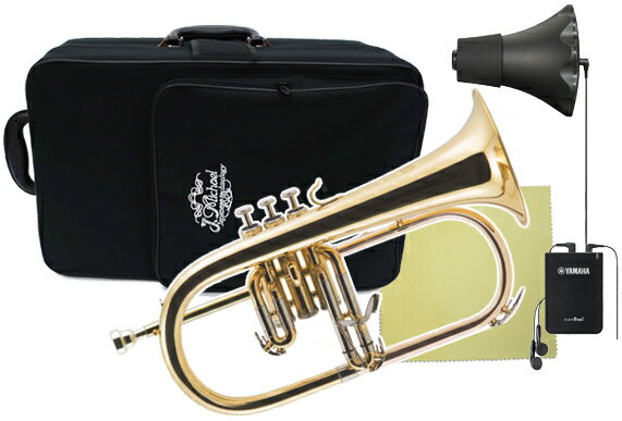 J Michael ( Jマイケル ) FG-500 フリューゲルホルン ラッカー 管楽器 ゴールド 本体 B♭ Flugelhorn SB6X サイレントブラス ミュート セット B　北海道 沖縄 離島不可