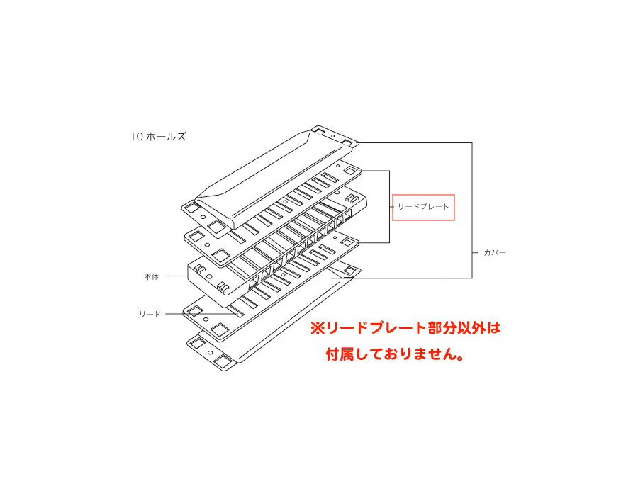  SUZUKI ( スズキ ) RP-M20 リードプレート メジャー F♯ MANJI M-20 交換用 マンジ 1枚 修理 交換 パーツ ハーモニカ 専用 部品 harmonica reed Plate 