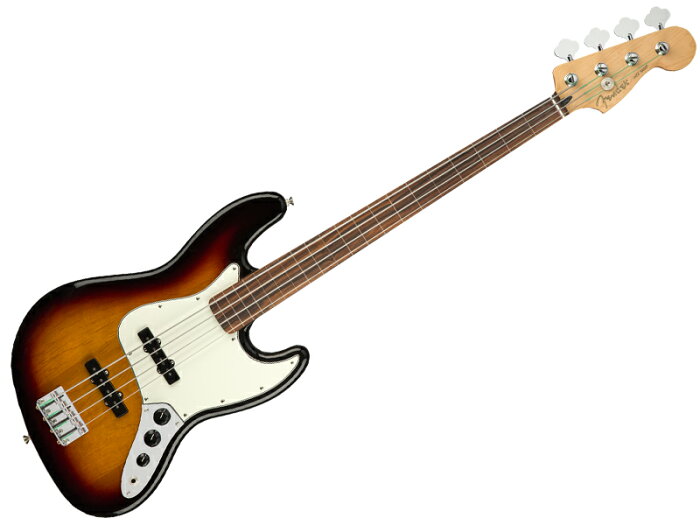 Fender ( フェンダー ) Player Jazz Bass Fretless （ 3-Color Sunburst ）【MEX フレットレス ジャズベース 】【0149933500 】