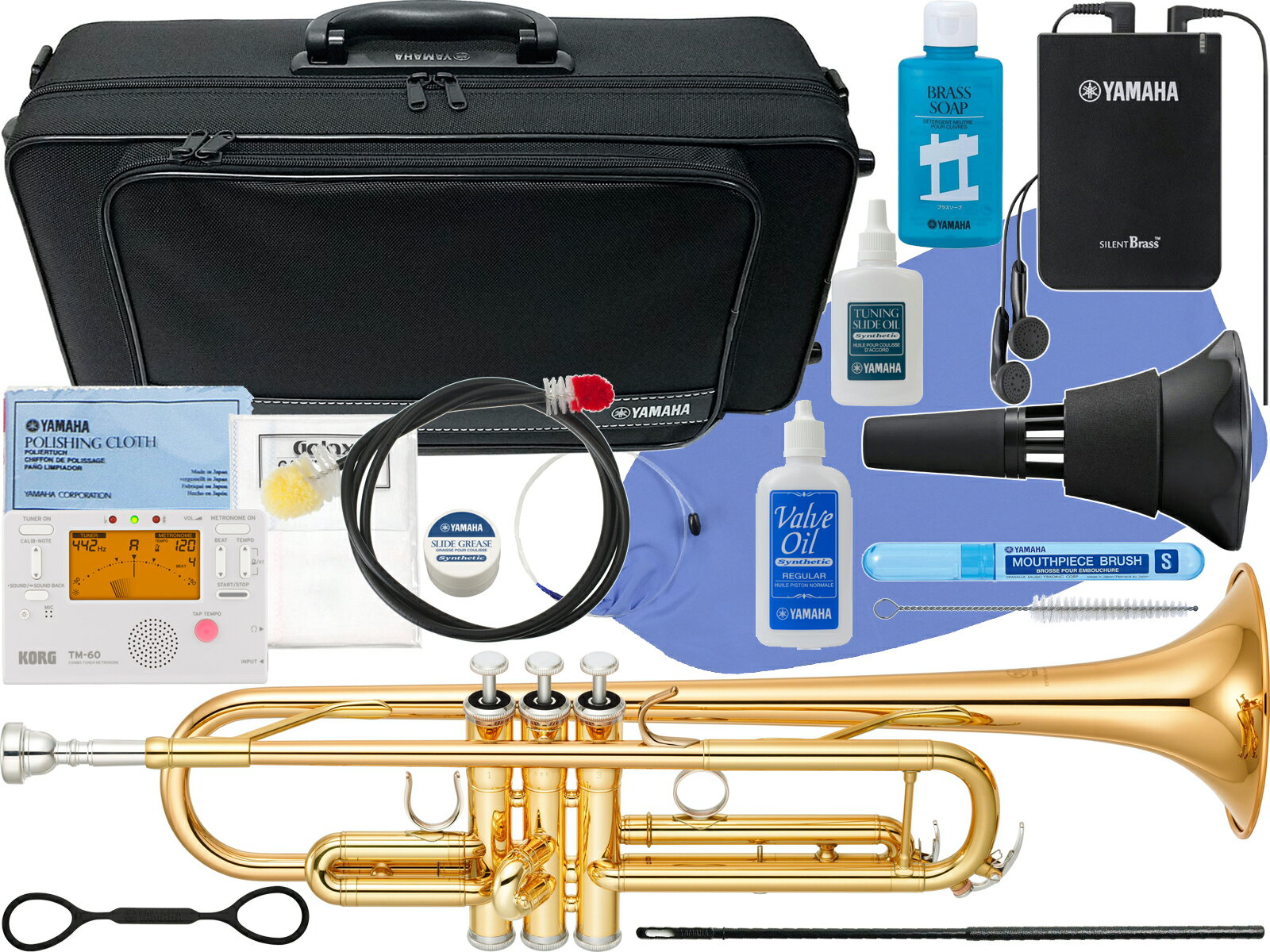 YAMAHA ( ヤマハ ) YTR-4335G2 トランペット ゴールドブラス B♭ YTR-4335GII Trumpets gold YTR-4335G-2-01 サイレントブラス SB7X セット G 北海道 沖縄 離島不可