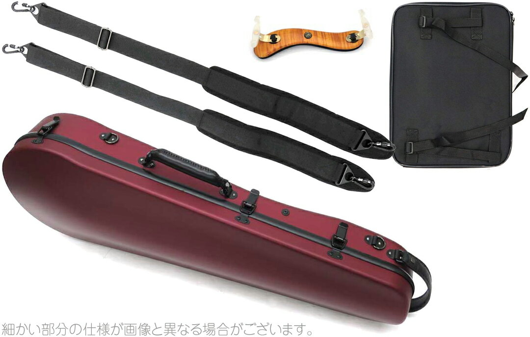 Carbon Mac ( カーボンマック ) CFA-2 サテン ビオラ ケース S-WRD ワインレッド ハードケース viola cases wine red AB-201 肩当て セットE 北海道 沖縄 離島 代引き 同梱 不可