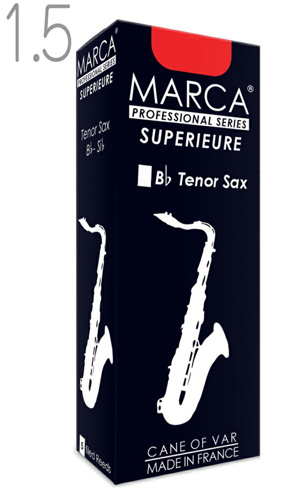 【メール便出荷品】 MARCA ( マーカ ) スペリアル テナーサックス用 1.5番 リード 5枚入り 1箱 tenor saxophone SUPERIEURE テナーサクソフォン フランス製 1-1/2 1半 【北海道不可/沖縄不可/離島不可/同梱不可/代引き不可】