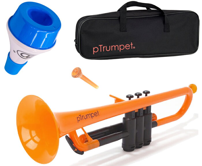 PINSTRUMENTS pTrumpet オレンジ 新品 Pトランペット プラスチック製 トランペット B♭ 管楽器 本体 trumpet orange PTRUMPET1OR セット 1