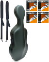 Carbon Mac カーボンマック CFC-2S サテン ダークグリーン S-GRN チェロケース 4/4 ハードケース cello hard cases s...