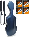 Carbon Mac カーボンマック CFC-2S サテン ブルー S-BLU チェロケース 4/4 cello hard cases Dominant sat...