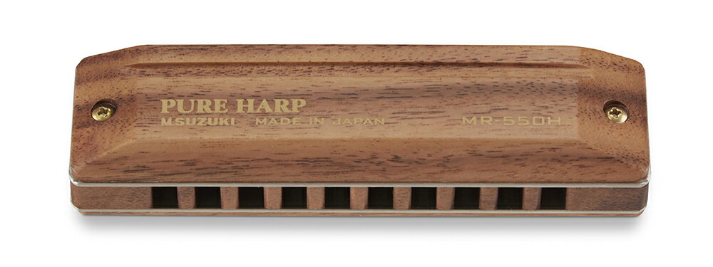 SUZUKI ( スズキ ) MR-550H PURE HARP C調 メジャー 木製ボディ 10穴 ハーモニカ ピュアハープ テンホールズ ブルースハープ blues harmonica