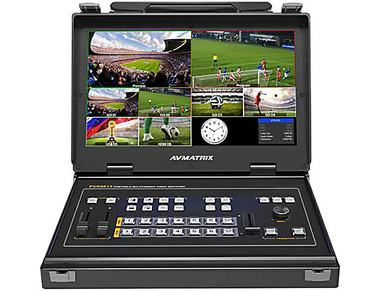 ワタナベ楽器 楽天SHOPのAVMATRIX PVS0613 ◆【業務用 13.3インチモニター付 ビデオスイッチャー】｜アングル2