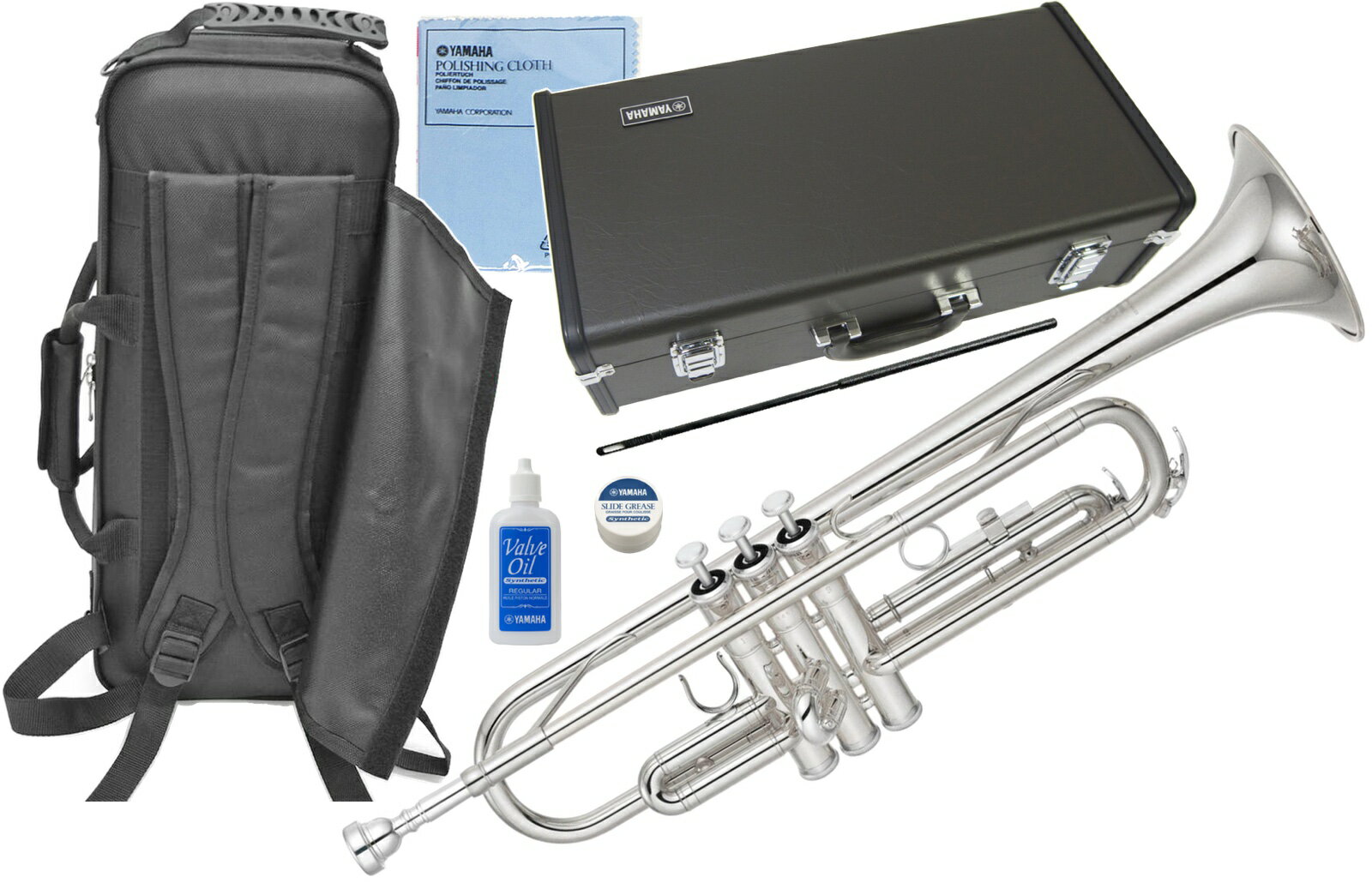 YAMAHA ( ヤマハ ) YTR-2330S トランペット 正規品 銀メッキ シルバー 管楽器 B♭Trumpet YTR-2330S-01 セット E　北…