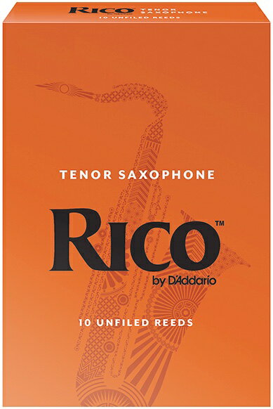 【メール便出荷品】 　D'Addario Woodwinds ( ダダリオ ウッドウィンズ ) RKA1020 リコ テナーサックス リード 2番 1箱 10枚 セット オレンジ RICO LRIC10TS2 Tenor saxophone reeds 2.0　北海道/沖縄/離島/同梱不可