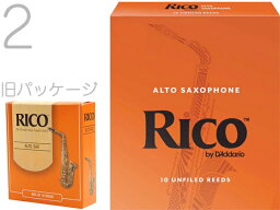 【メール便出荷品】 D'Addario Woodwinds ( ダダリオ ウッドウィンズ ) RJA1020 リコ オレンジ 2番 アルトサックス リード 10枚 RICO LRIC10AS2 alto saxophone reeds 2.0　北海道 沖縄 離島不可