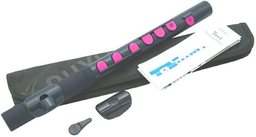 NUVO ( ヌーボ ) TooT ブラック ピンク N430TBPK トゥート プラスチック フルート系 横笛 管楽器 黒色 Black pink 本…