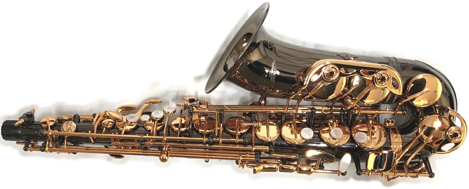 Antigua アンティグア AS4248 パワーベル BG アルトサックス ブラック ゴールド alto saxophone powerbell Black nickel body gold finish keys　北海道 沖縄 離島不可