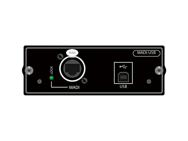 《 Si Performer、Si Expression用 拡張カード 》 ◆ SOUND CRAFT ( サウンドクラフト ) Si MADI-USB card ◆ 拡張 MADI-USBカード［ 商品説明 ］ ◆ MADI対応製品とデジタル伝送を行ったり、DAW（デジタル・オーディオ・ワーク ステーション）によるマルチトラックの録音/再生を行うためのカード。 ◆ MADI対応製品と接続するRJ45端子では最大64チャンネル、PCと接続する USB端子では最大32チャンネルのオーディオ信号を送受信可能。　
