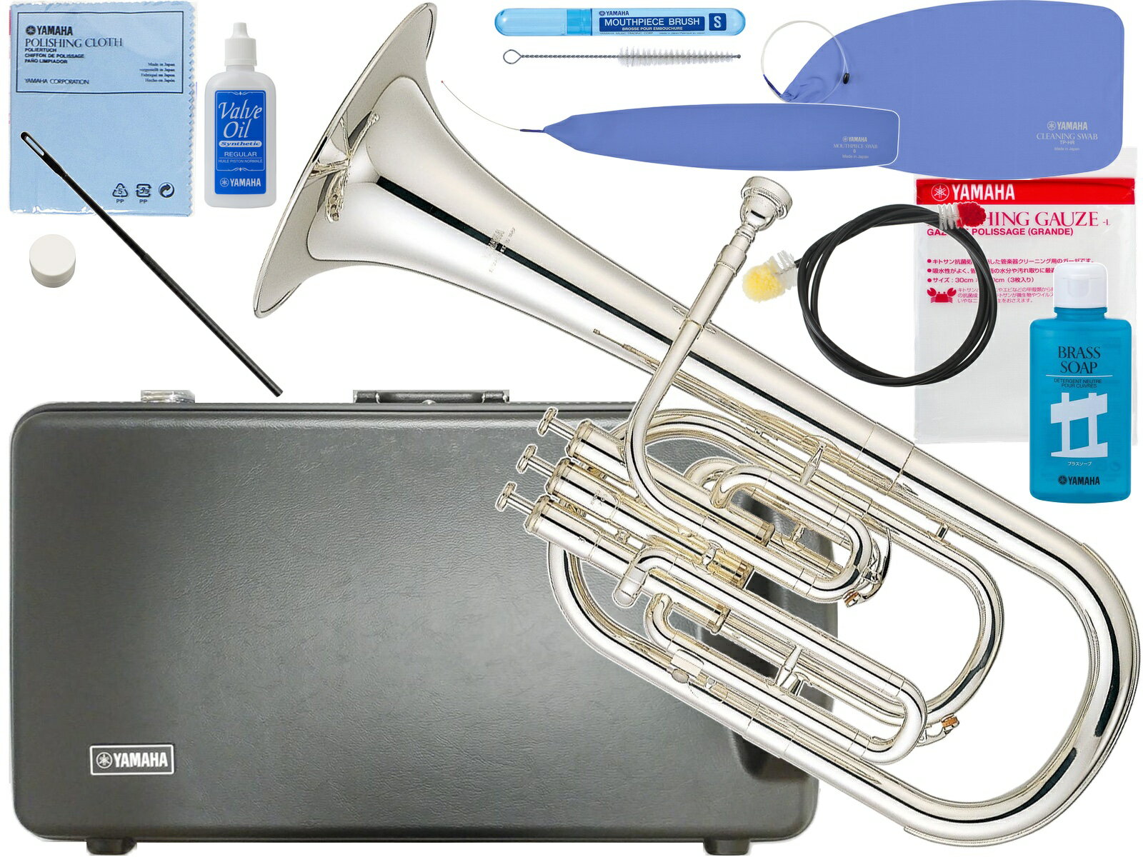 YAMAHA ( ヤマハ ) YAH-203S アルトホルン 銀メッキ 正規品 E♭ 3ピストン トップアクション 管楽器 Eb alto horn セ…