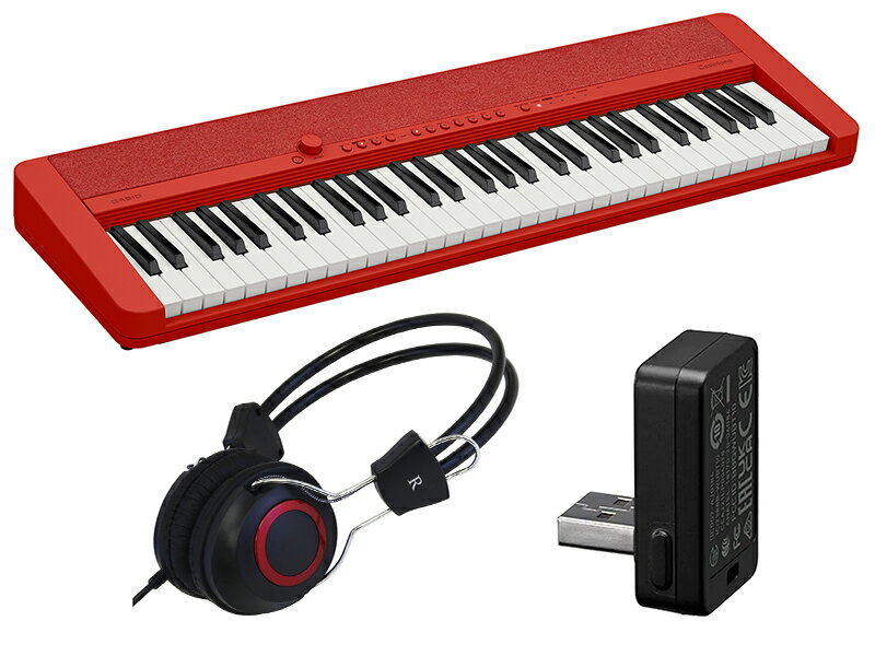 CASIO ( カシオ ) CT-S1 RD ワイヤレスMIDI&AUDIO セット［レッド］［カシオトーン］【取り寄せ商品 】