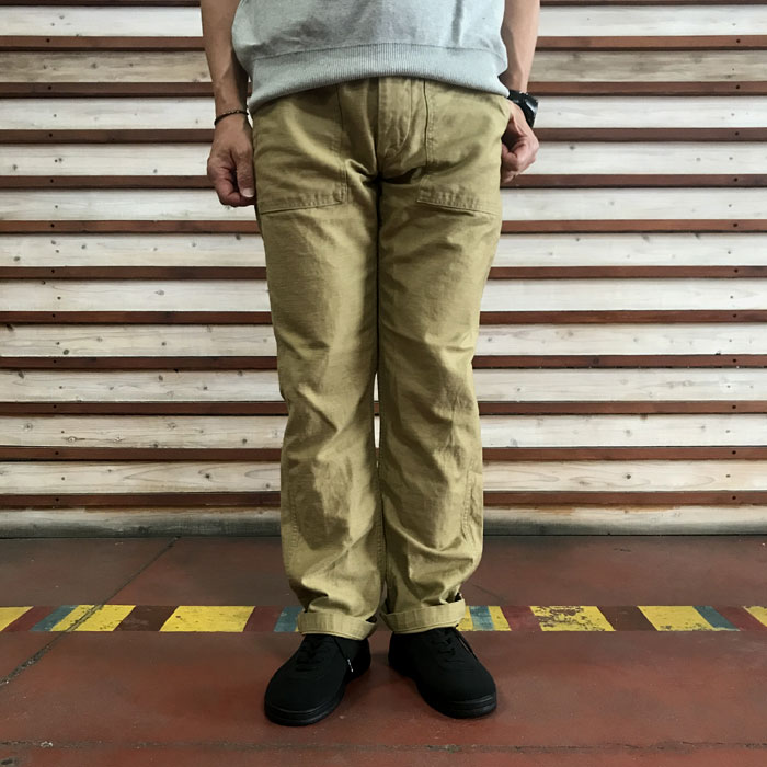 orslow オアスロウ 01-5032-40 US ARMY SLIM FIT FATIGUEパンツ オリジナルバックサテン生地 Khaki カーキ 日本製