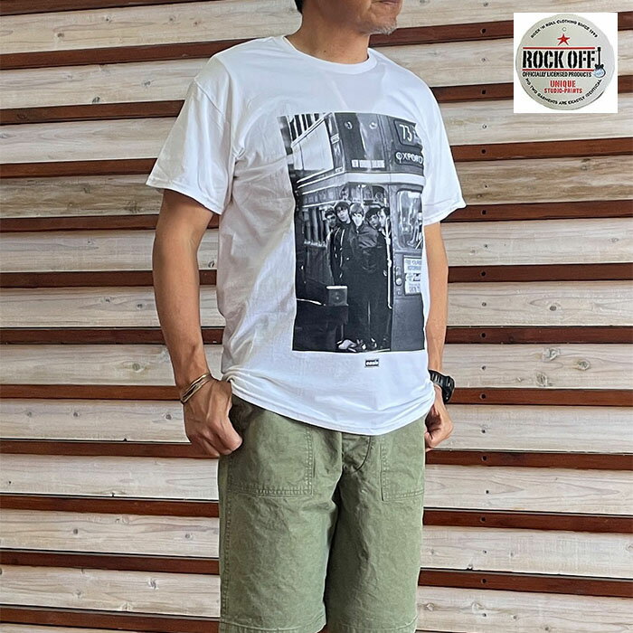 ROCK OFF ロックオフ OASIS オアシス London Bus Photo Tee オアシスTシャツ ホワイト