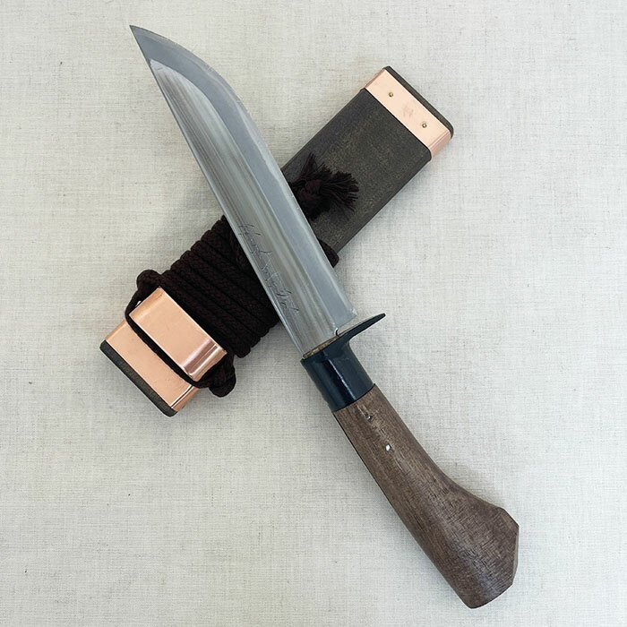 樂天商城 - 松本正忠作 名工オリジナル鍛造剣ナタ　180MM 塗り仕様 南国土佐鍛冶　 青紙鍛造剣鉈