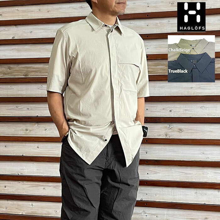 Rakuten - HAGLOFS Haglofs ホグロフス サロ シャツ2 Salo Shirt SS 2 Men ストレッチ入り軽量半袖シャツ 国内正規品 ChalkBeige TrueBlack 608407
