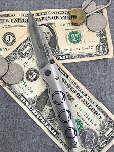 MCUSTA エムカスタ MC0095D ステンレスハンドル ライナーロック ダマスカス鋼 廃盤希少ナイフ