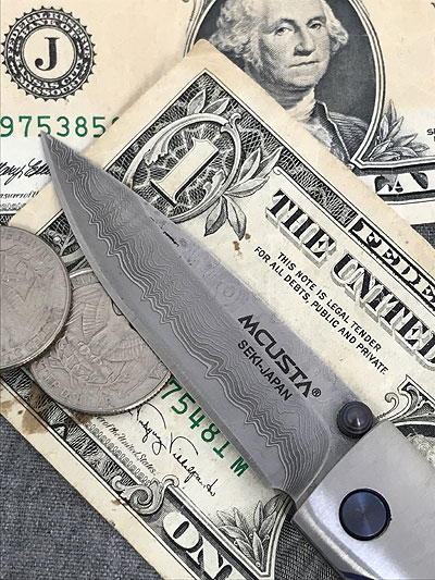 MCUSTA エムカスタ MC0095D ステンレスハンドル ライナーロック ダマスカス鋼 廃盤希少ナイフ通販格安セール情報 楽天 通販