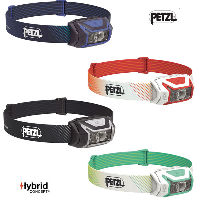 PETZL ペツル 国内正規品 アクティック コア リチャージャブルヘッドライト 充電式ヘッドライト グレー レッドブルー グリーン