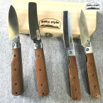 gakustyle ガクスタイル　バーベキューシェフ　　オリジナル折りたたみ包丁　ロゴ無し　Santoku Petty Green Bread Knife　三徳　菜っきり　パンキリ　ペティー　動画あり