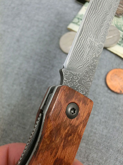 光 ヒカリ ダマスカス(damascus)肥後小刀 肥後守風 折りたたみナイフ ダマスカス鋼 スネークウッド SEKI JAPAN通販格安セール情報 楽天 通販