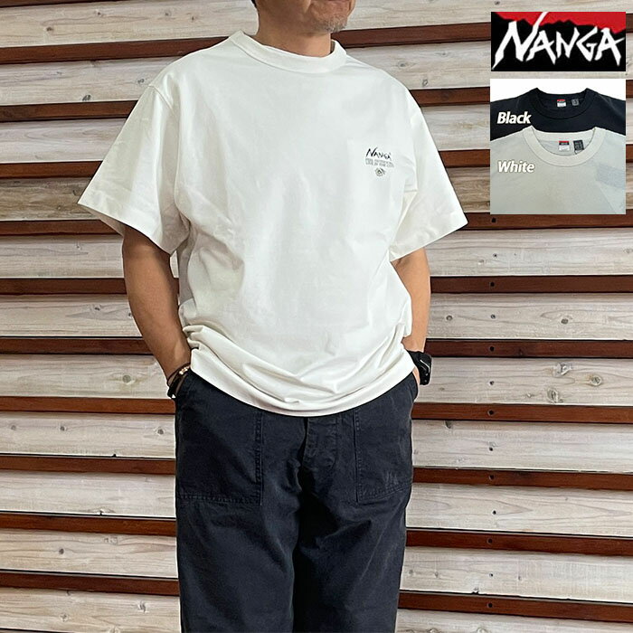 Rakuten - NANGA ナンガ エコハイブリッド ビンテージフラワー Tシャツ ECO HYBRID VINTAGE FLOWER TEE バックプリント Black White N2610-1M036Z