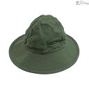 orSlow オアスロウ ミリタリーハット　03-001-16 US ARMY HAT REVERSE SATEEN バックサテン ハット UNISEX Green 日本製