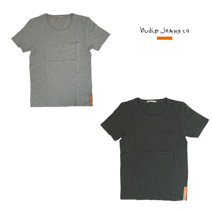 Nudie　Jeans ヌーディージーンズ 43161-4002 POCKET TEE オーガニックコットン　ベージュ　グレー