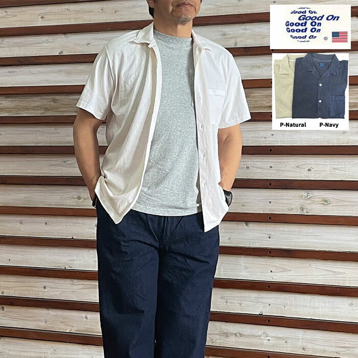 Rakuten - GOOD ON グッドオン GOST1605 SHORT SLEEVE OPEN T SHIRTSショートスリーブオープンTシャツ 2カラー